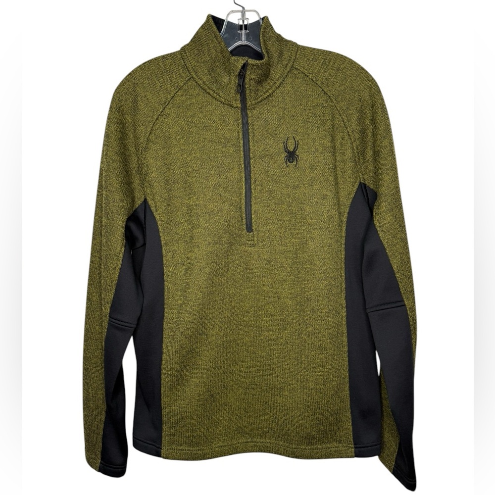 Spyder Men’s Stryke Half-Zip Performance Sweater Fleece Jacket Green Medium